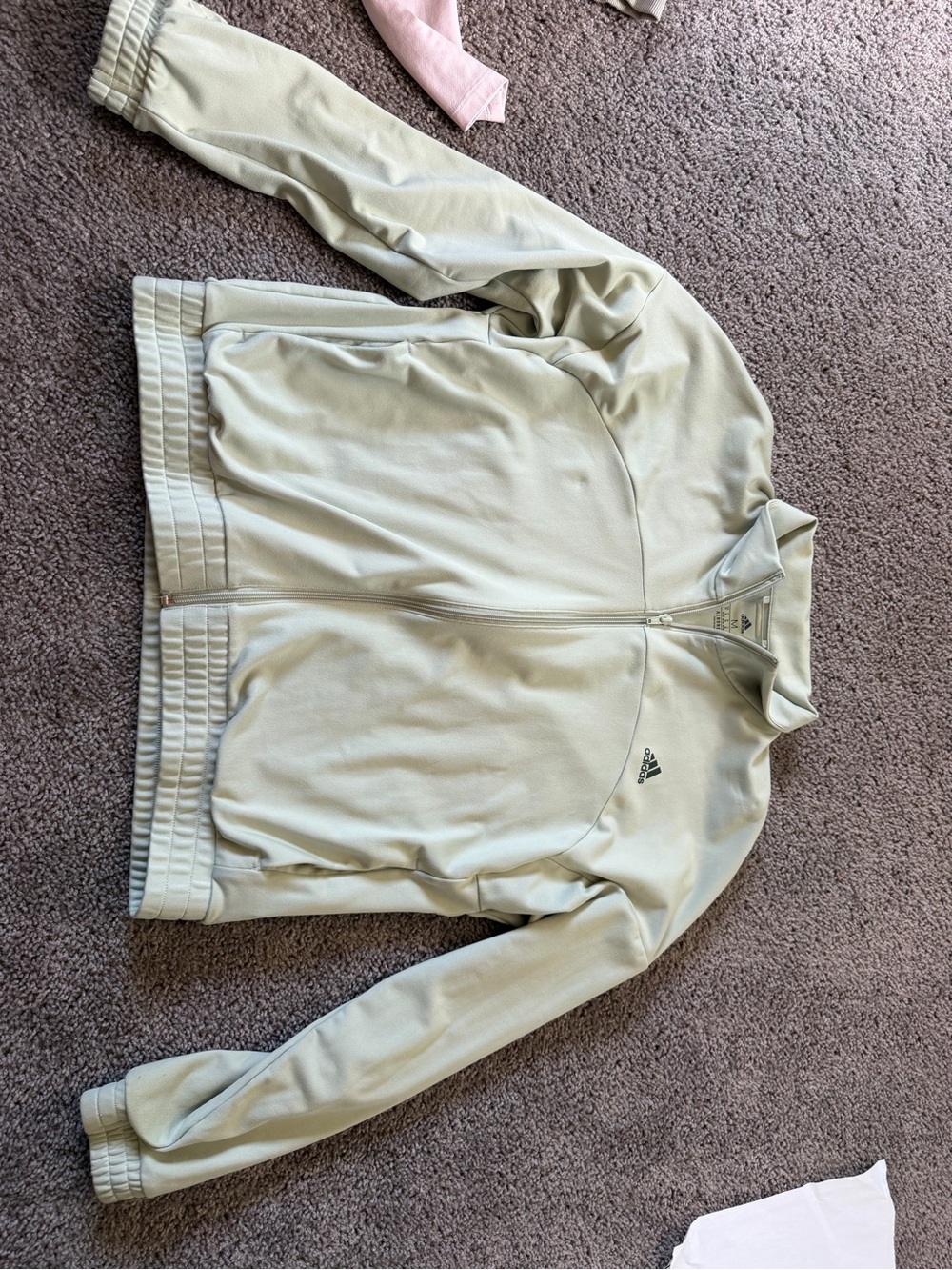 adidas Light Beige Full-Zip Shirt Jacket